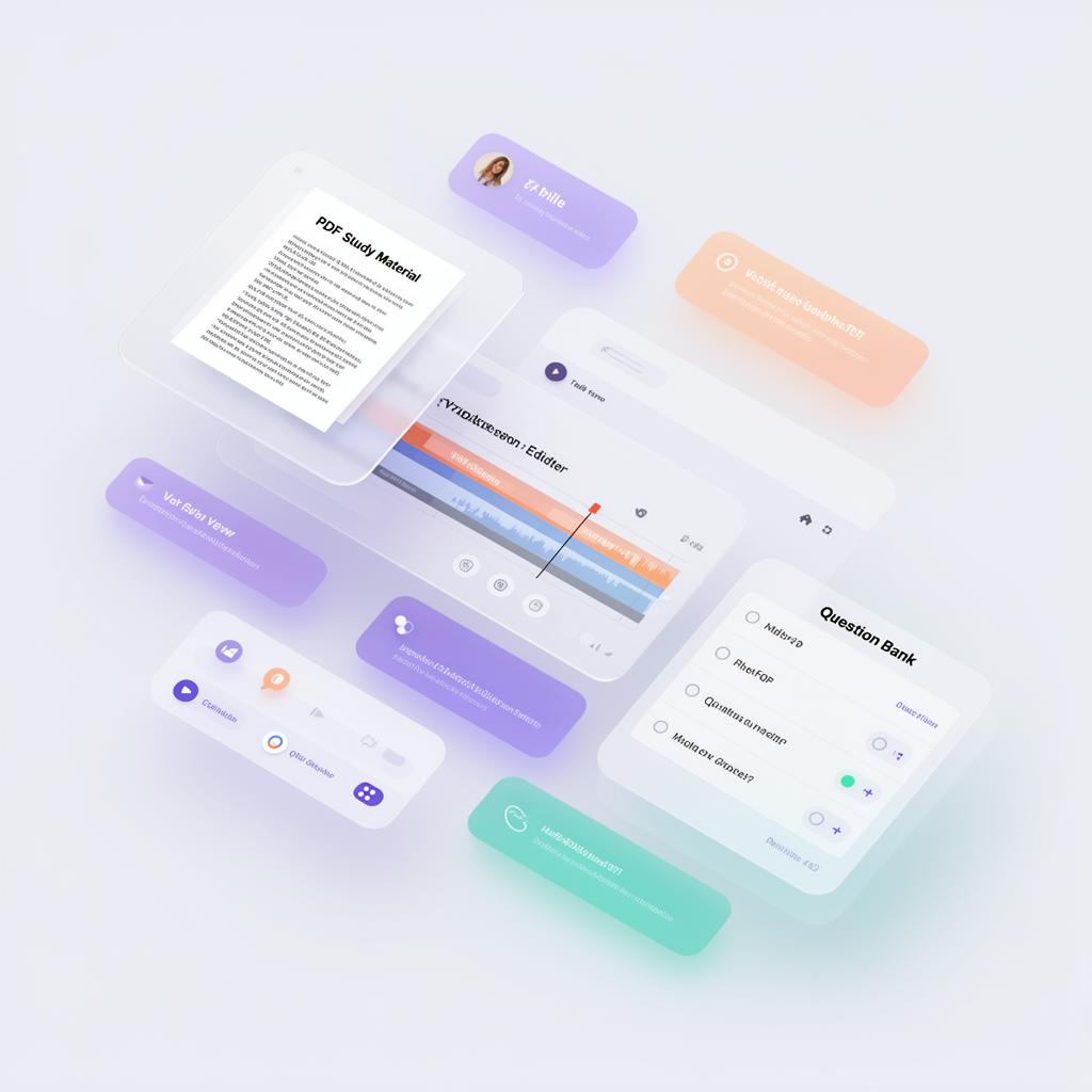 Content studio dashboard for institute owners and subject matter experts